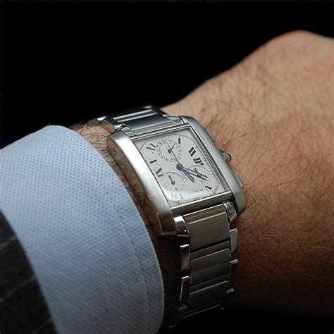 cartier tank homme occasion|cartier tank francaise chronoflex.